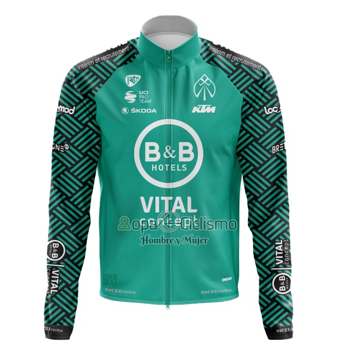 Vital Concept-bb Hotels Ropa Ciclismo Culotte Largo 2020 Hombre Mangas Largas Blanco Verde